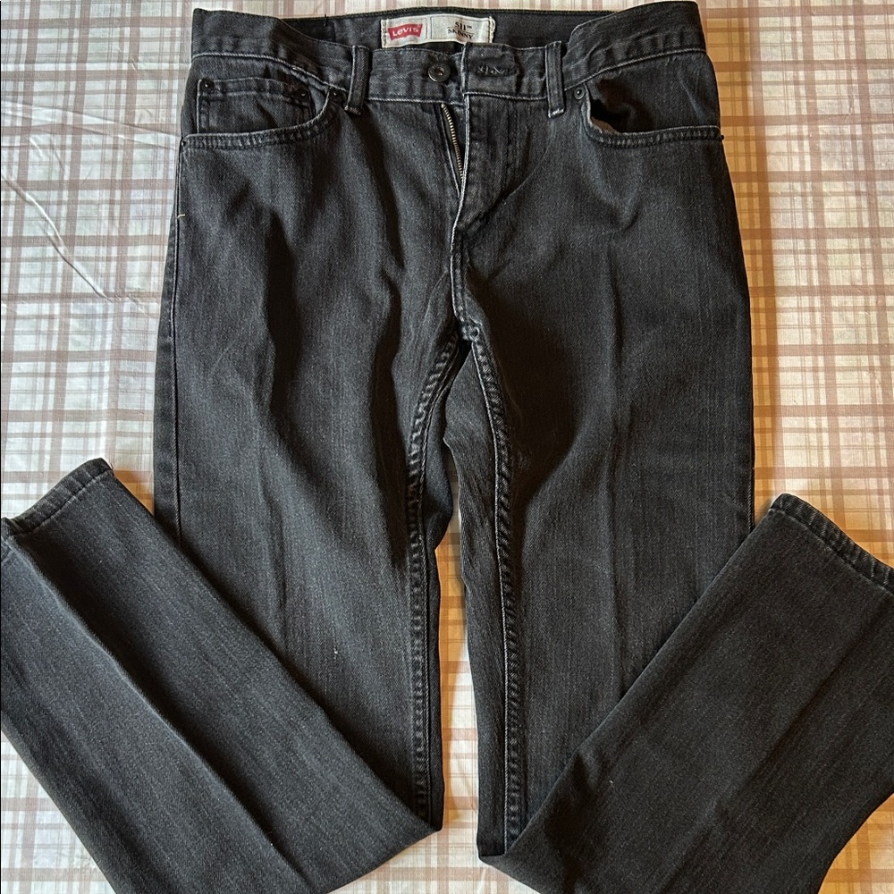 Levi's  Dark Gray Straight Jeans